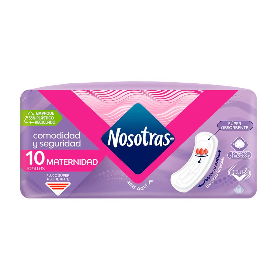 Nosotras Toalla Higiénica Maternidad 10 unidades