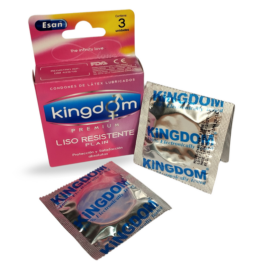 Condones KINGDOM Liso Resistente x3 Und