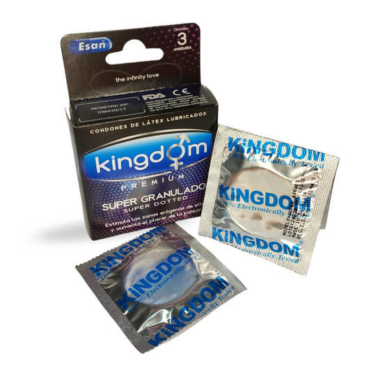 Condones KINGDOM Super Granulado x3 Und