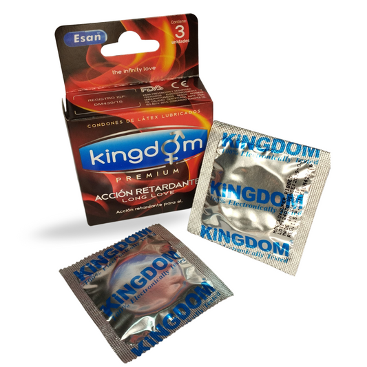 Condones KINGDOM Accion Retardante x3 Und