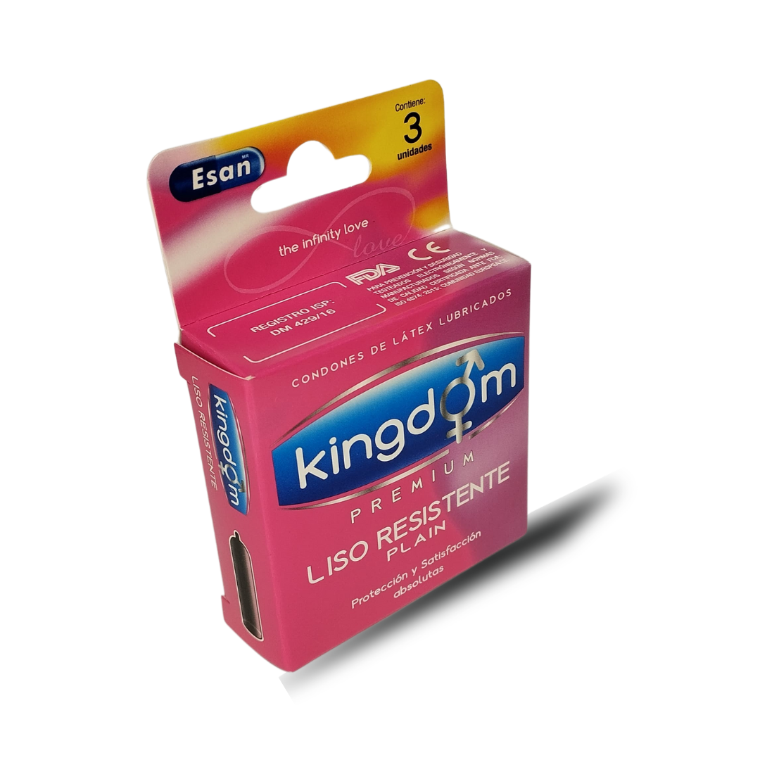 Condones KINGDOM Liso Resistente x3 Und