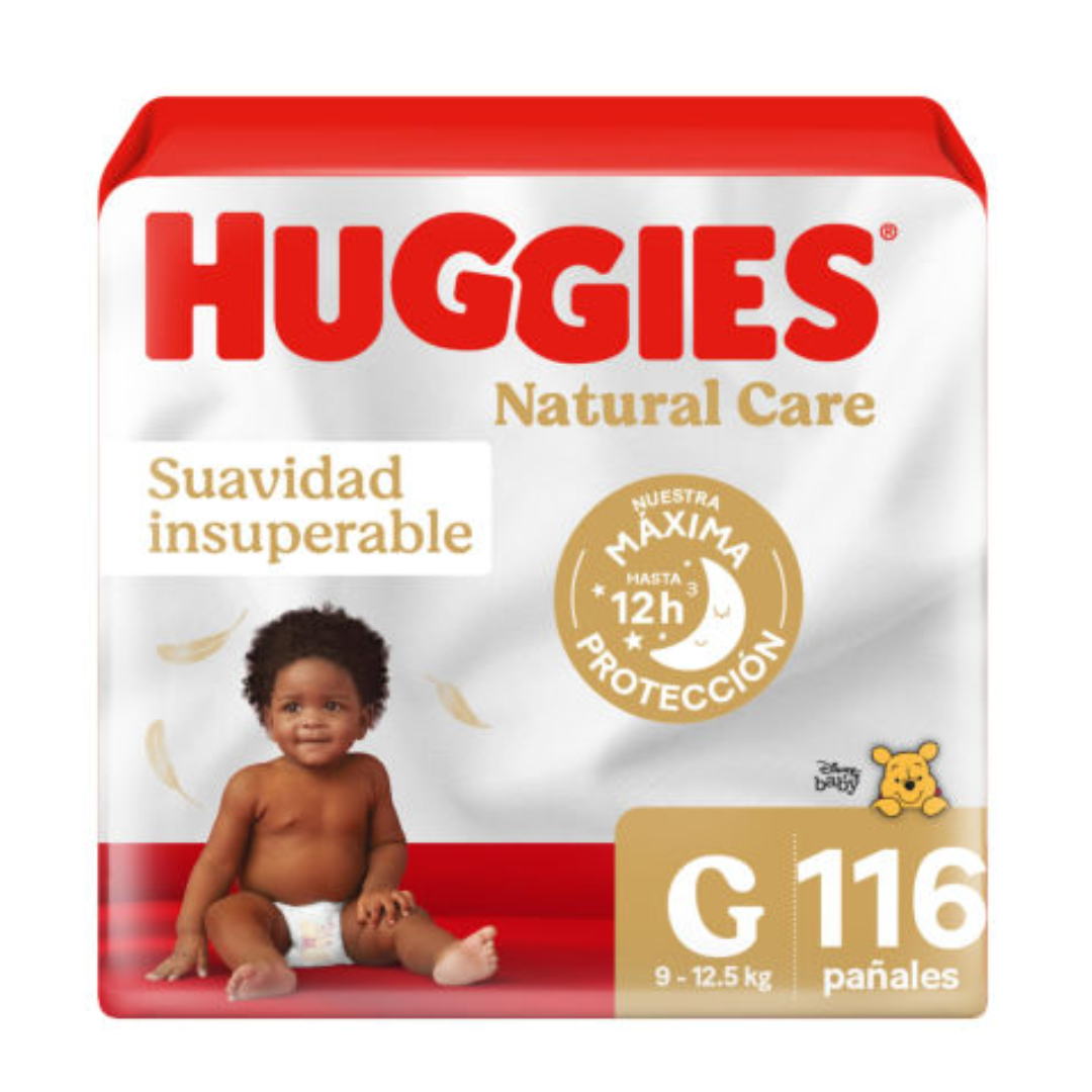 Huggies Natural Care MALETA Talla G / 116 Unidades
