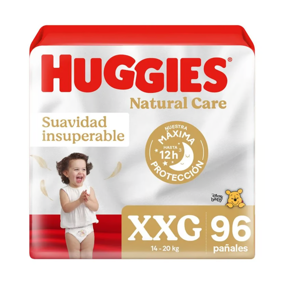 Huggies Natural Care MALETA Talla XXG / 96 Unidades