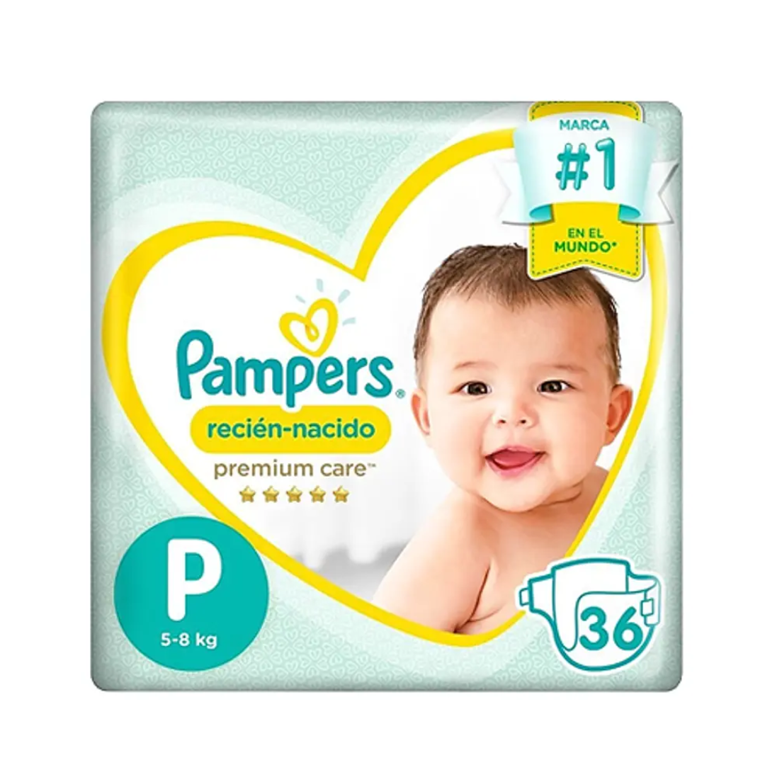 Pampers Premium Care Talla P / 36 Unidades