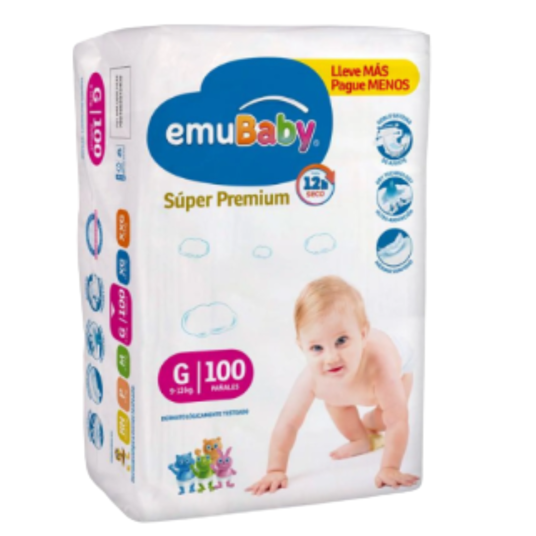 Emubaby pañal MALETA G/ 100 unidades