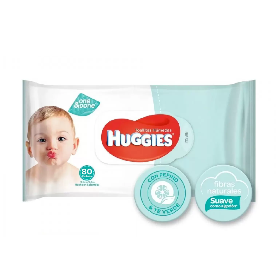 Huggies Toallitas Húmedas ONE & DONE / 80 Unidades
