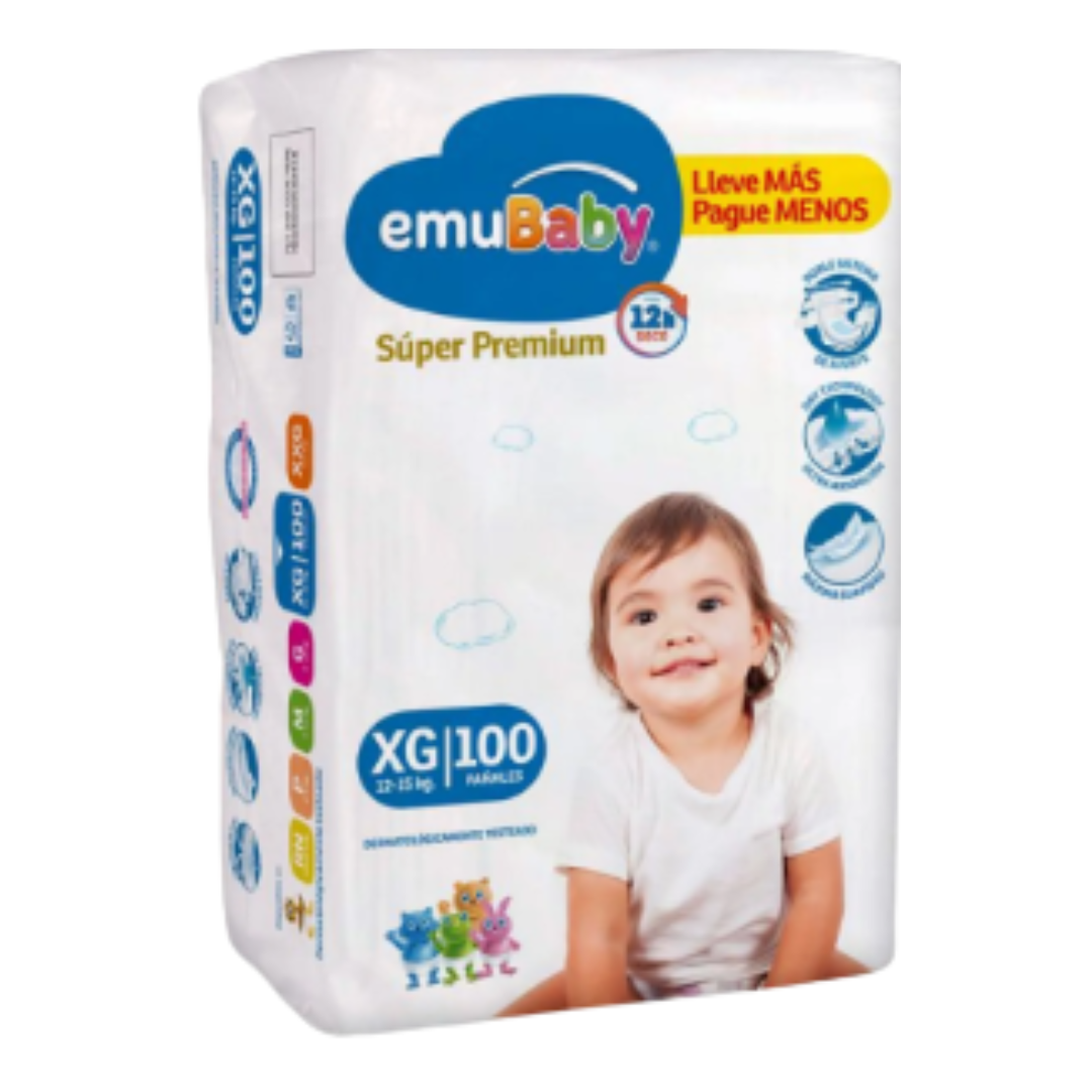 Emubaby pañal MALETA XG / 100 unidades