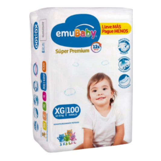 Emubaby pañal MALETA XG / 100 unidades