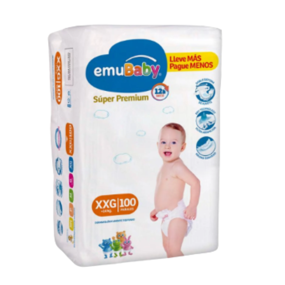 Emubaby pañal MALETA XXG / 100 unidades