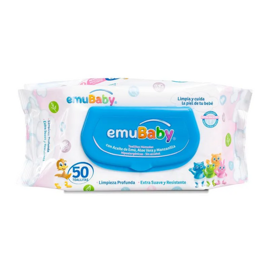 Emubaby Toallas Humedas Premium C/T 50 Unidades