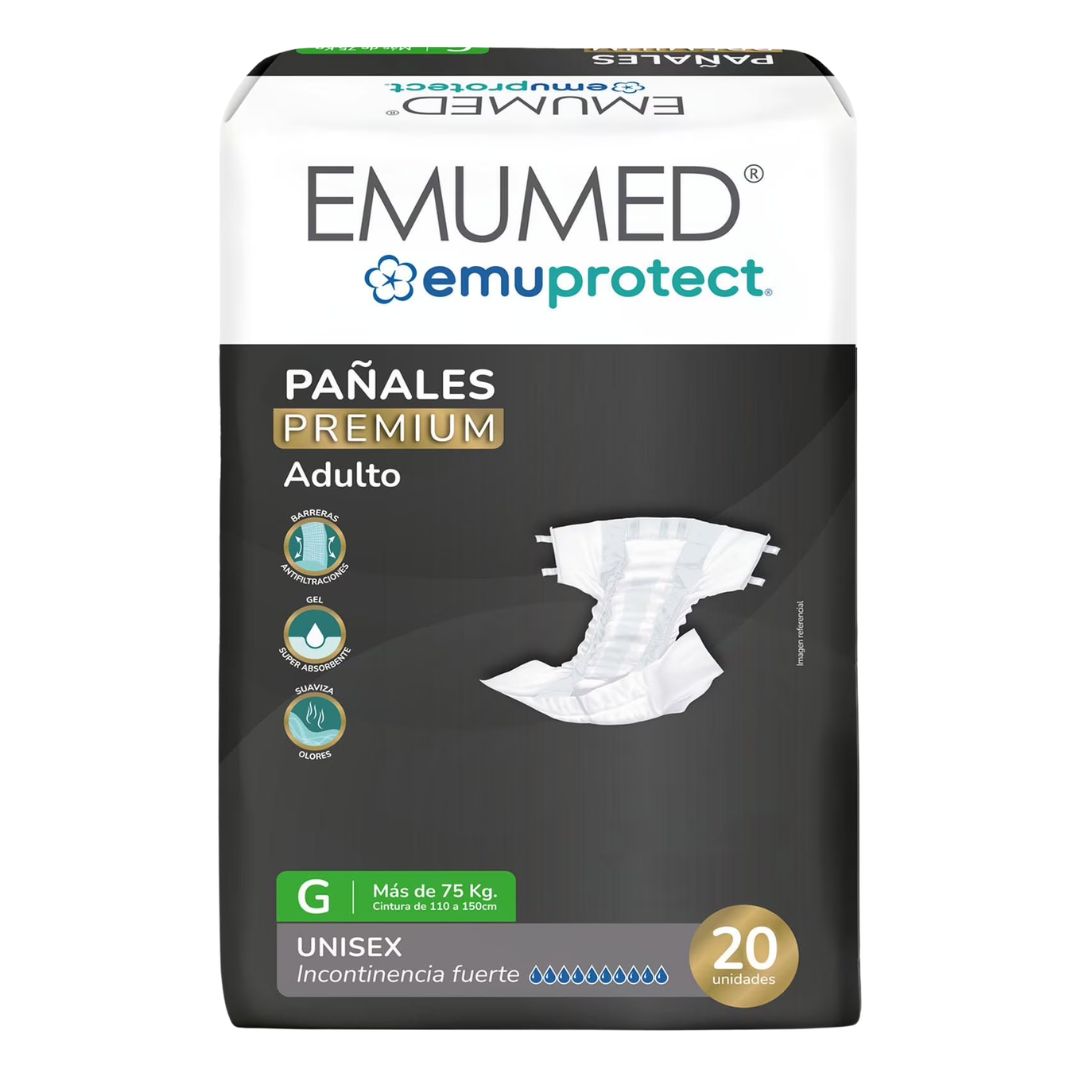 Emumed Pañal Premium talla G /20 pañales