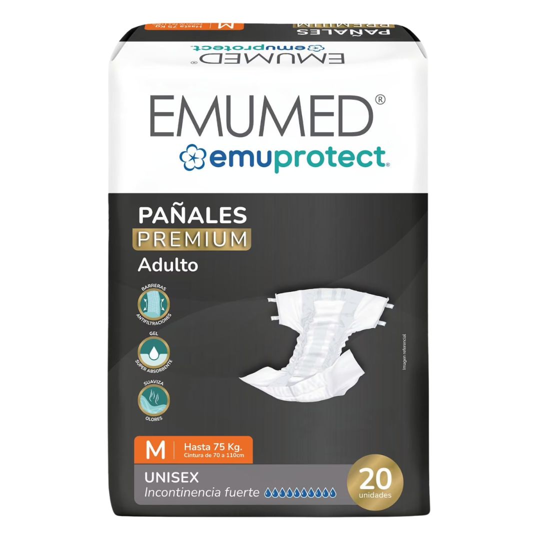 Emumed Pañal Premium talla M /20 pañales