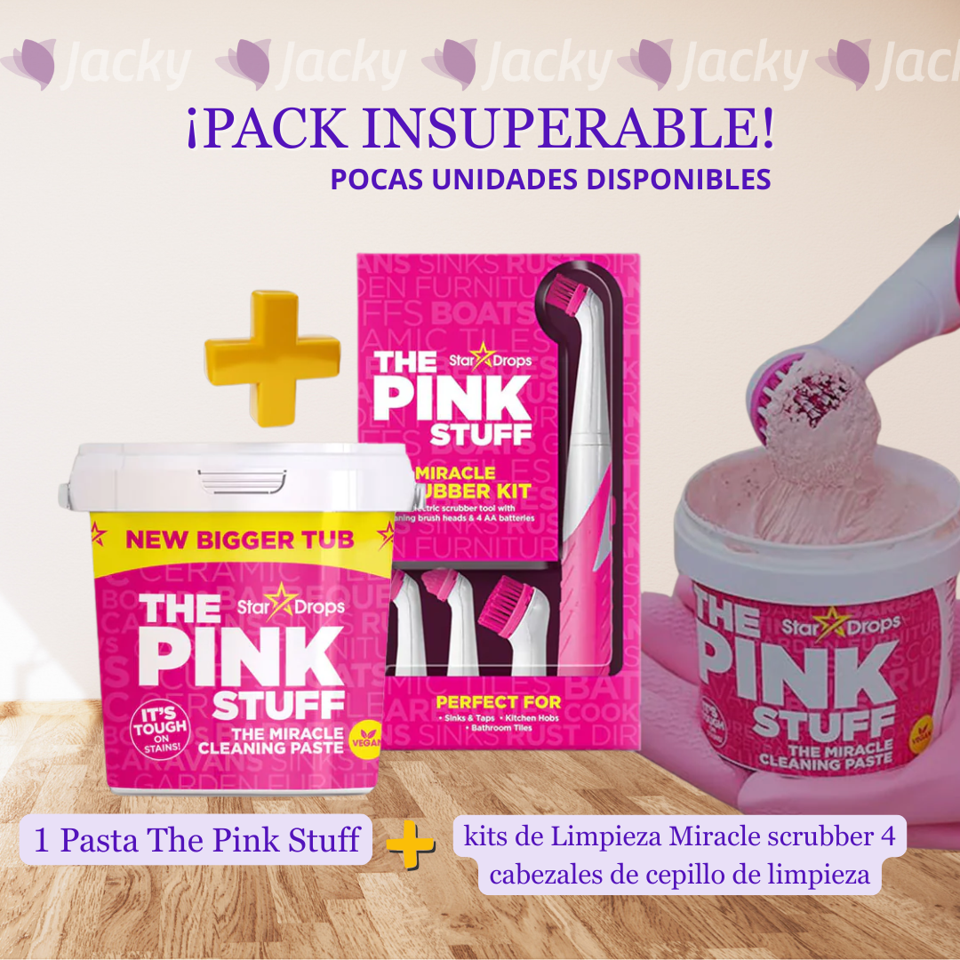 Super Pack Pasta The Pink Stuff + Set Cepillo 4 Cabezales