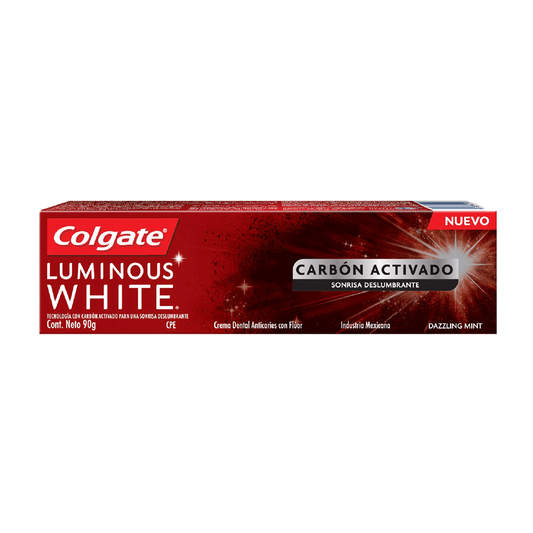 Colgate Luminous White Carbón Activado 90 grs
