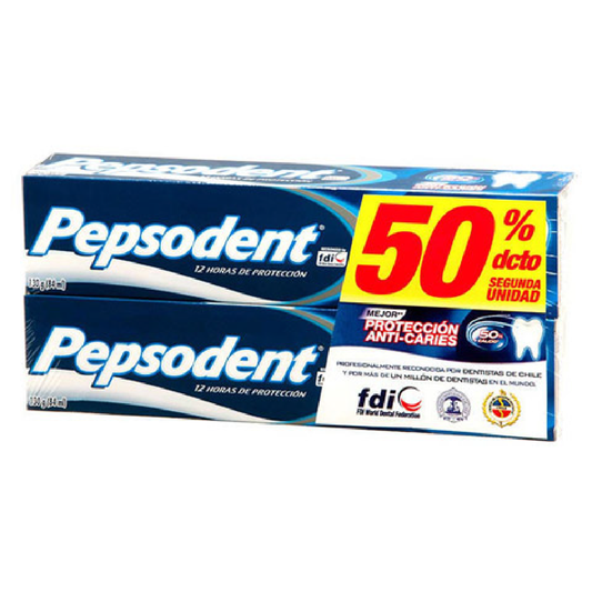 Pepsodent Protección Anti Caries 2 x 130 grs