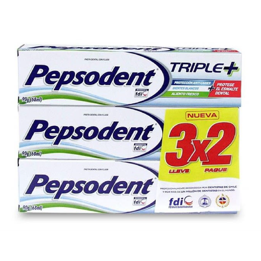 Pepsodent Triple+ 3 x 90 grs