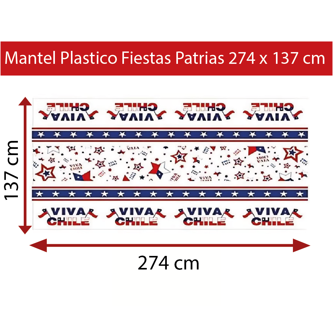 Mantel Fiestas Patrias 274 x 137 cm