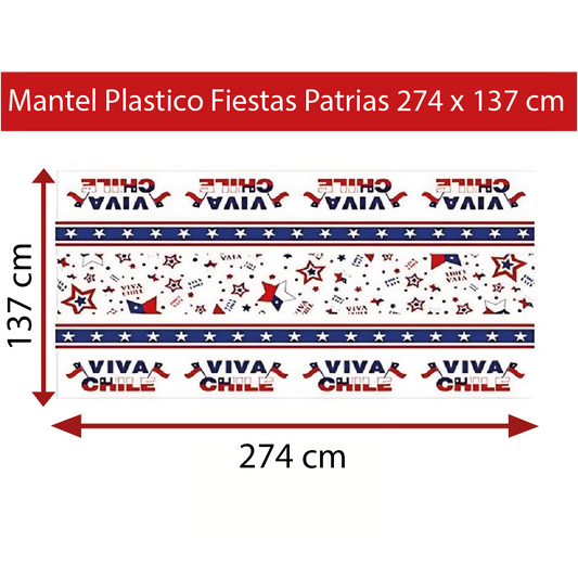 Mantel Fiestas Patrias 274 x 137 cm