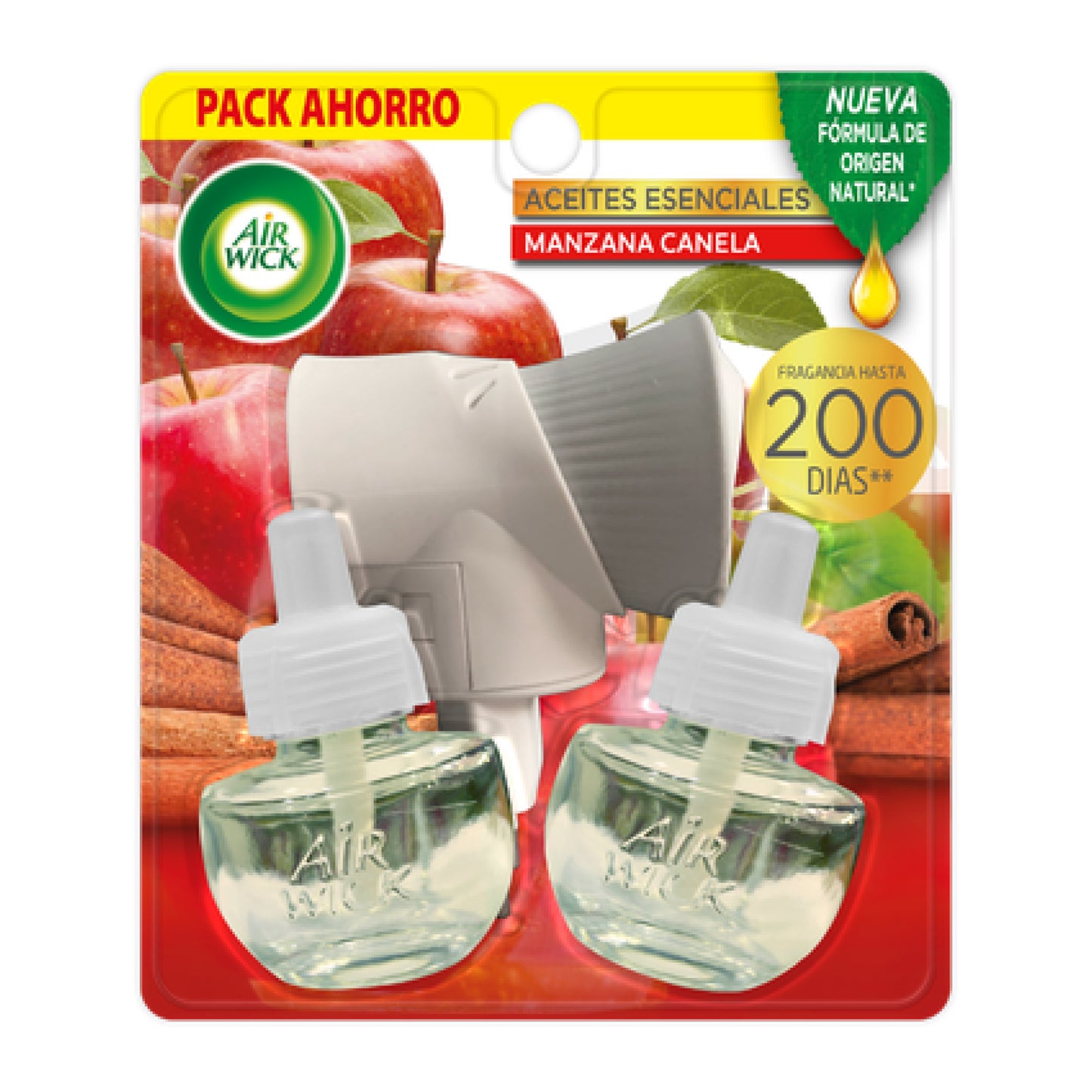 Air Wick Enchufe + 2 Aceites Manzana Canela 21 ml