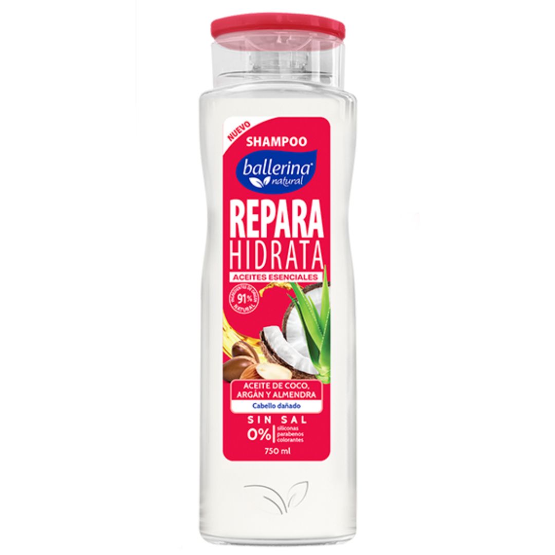 Ballerina Shampoo Repara e Hidrata Frasco 750 ml