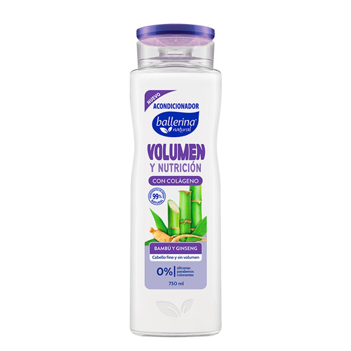 Ballerina Acondicionador Volumen y Nutrición Frasco 750 ml