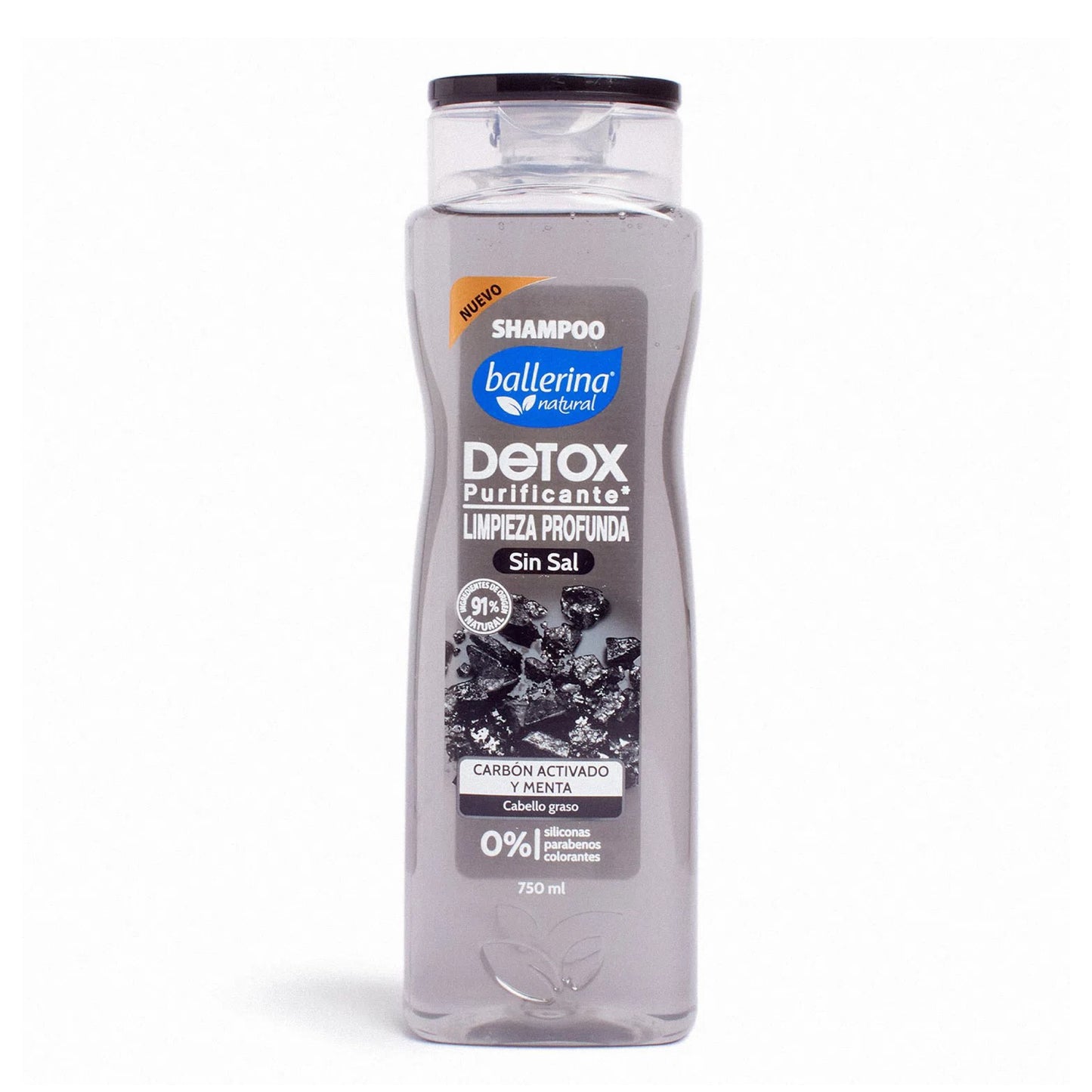 Ballerina Shampoo Detox Carbón Frasco 750 ml