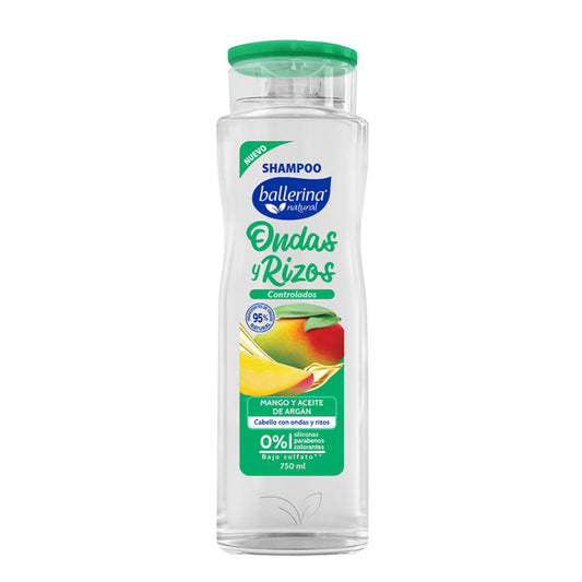 Ballerina Shampoo Onda y Rizos Frasco 750 ml
