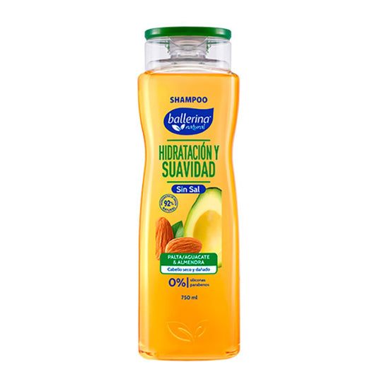 Ballerina Shampoo Palta y Almendra Frasco 750 ml