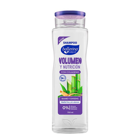 Ballerina Shampoo Volumen y Nutrición Frasco 750 ml