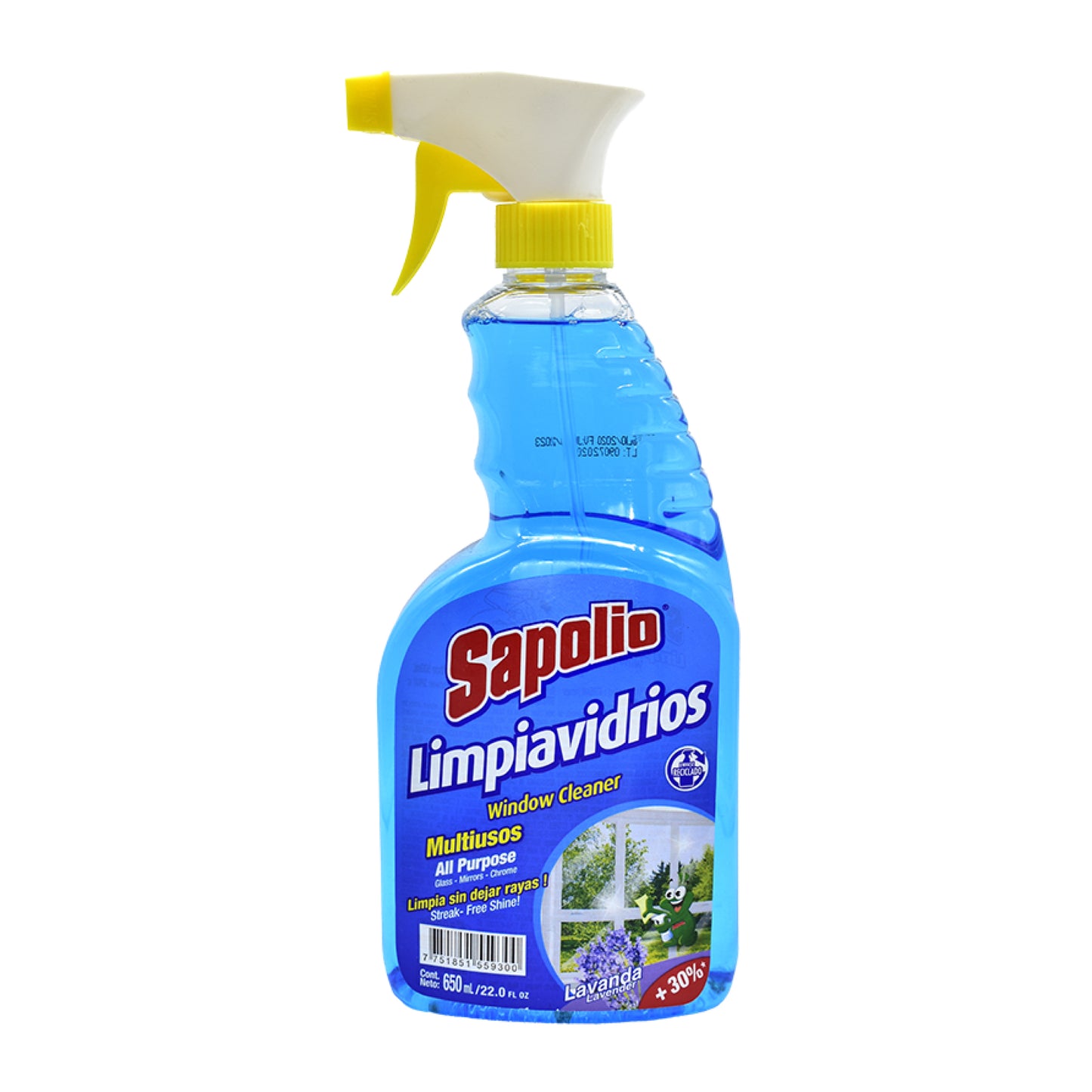 Sapolio Limpia Vidrios C/Gat 650 Ml