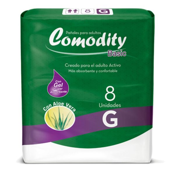 Comodity pañal G X 8 unidades