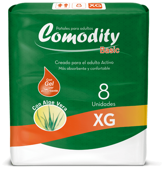 Comodity pañal XG X 8 unidades