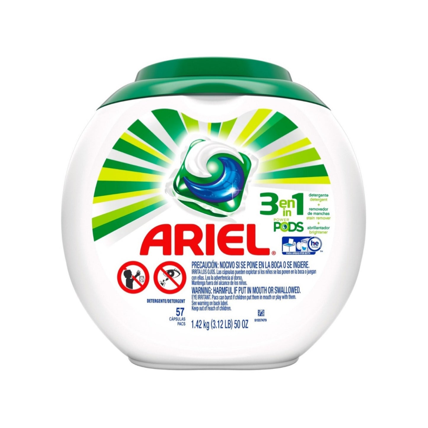 Ariel Pods Detergente Cápsulas 57 Unidades
