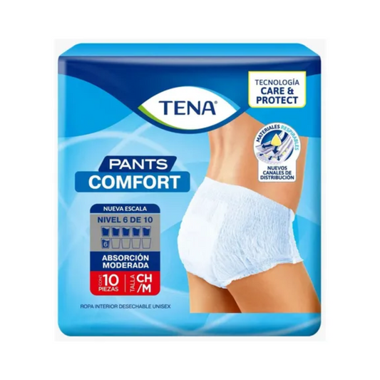 TENA Pants Comfort Talla CH/M 10 Und / CALZÓN