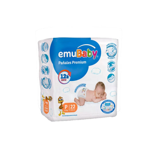 Emubaby Pañal Premium talla P / 22 pañales