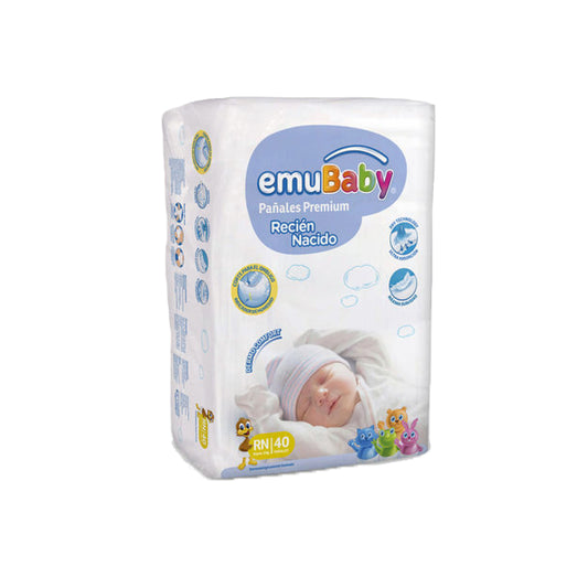 Emubaby Pañal Premium Recién Nacido / 40 pañales