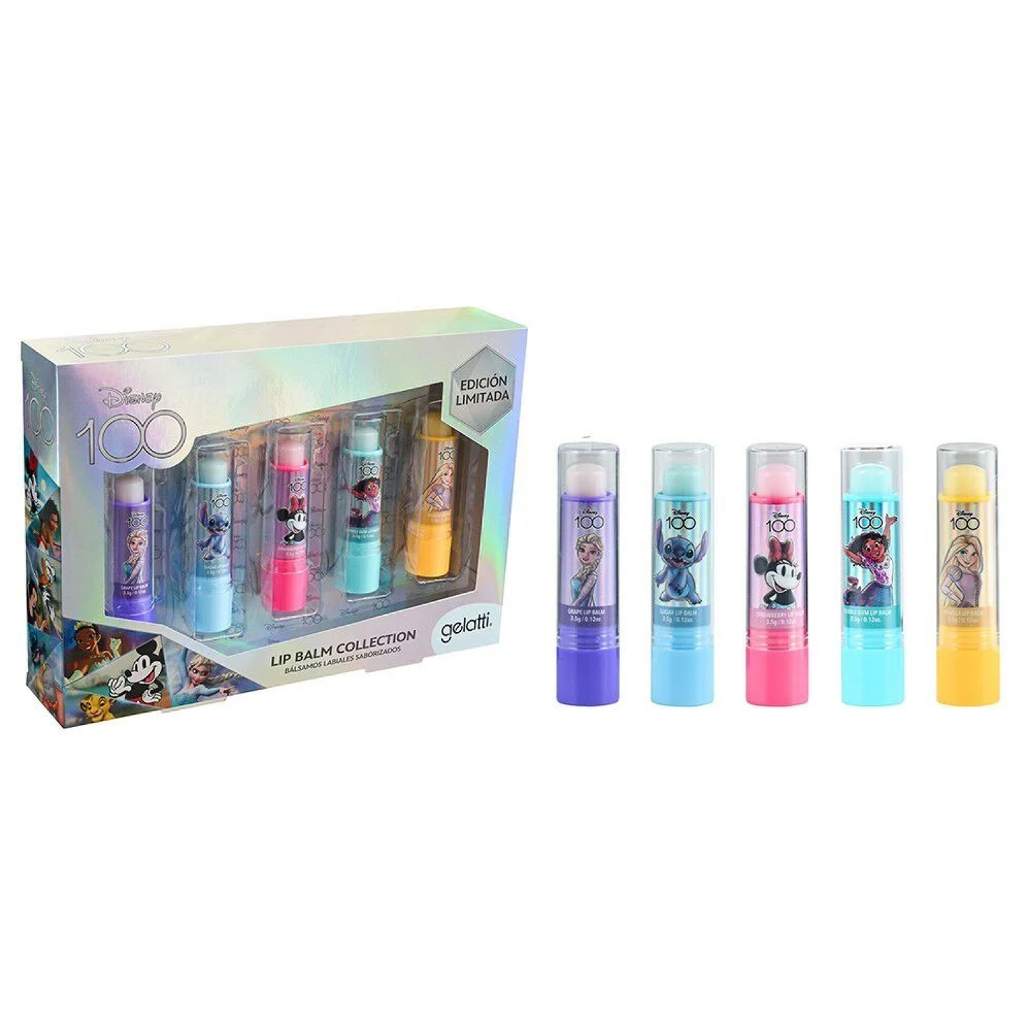 Set bálsamo labial Disney 100 5 unidades 3,5 Gr