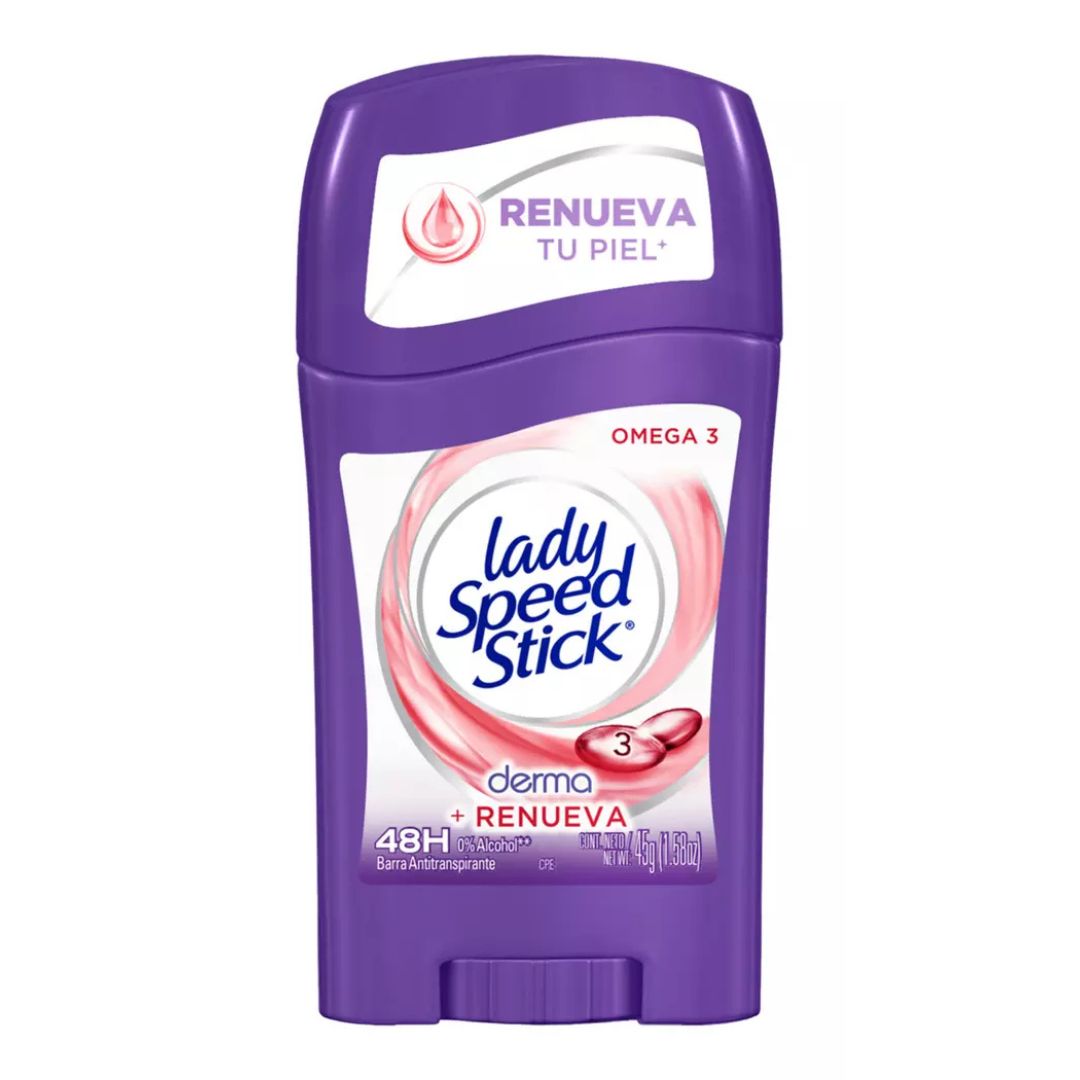 Lady Speed Stick Barra Dama Derma + Renueva 45 grs