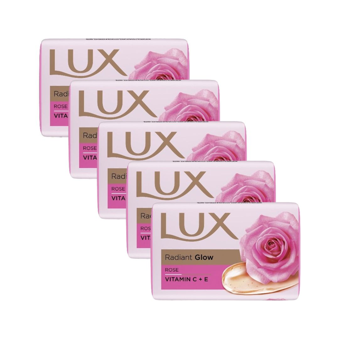 Lux Jabón Barra Radiant Glow Rose / Pack 5 unidades x 75 grs