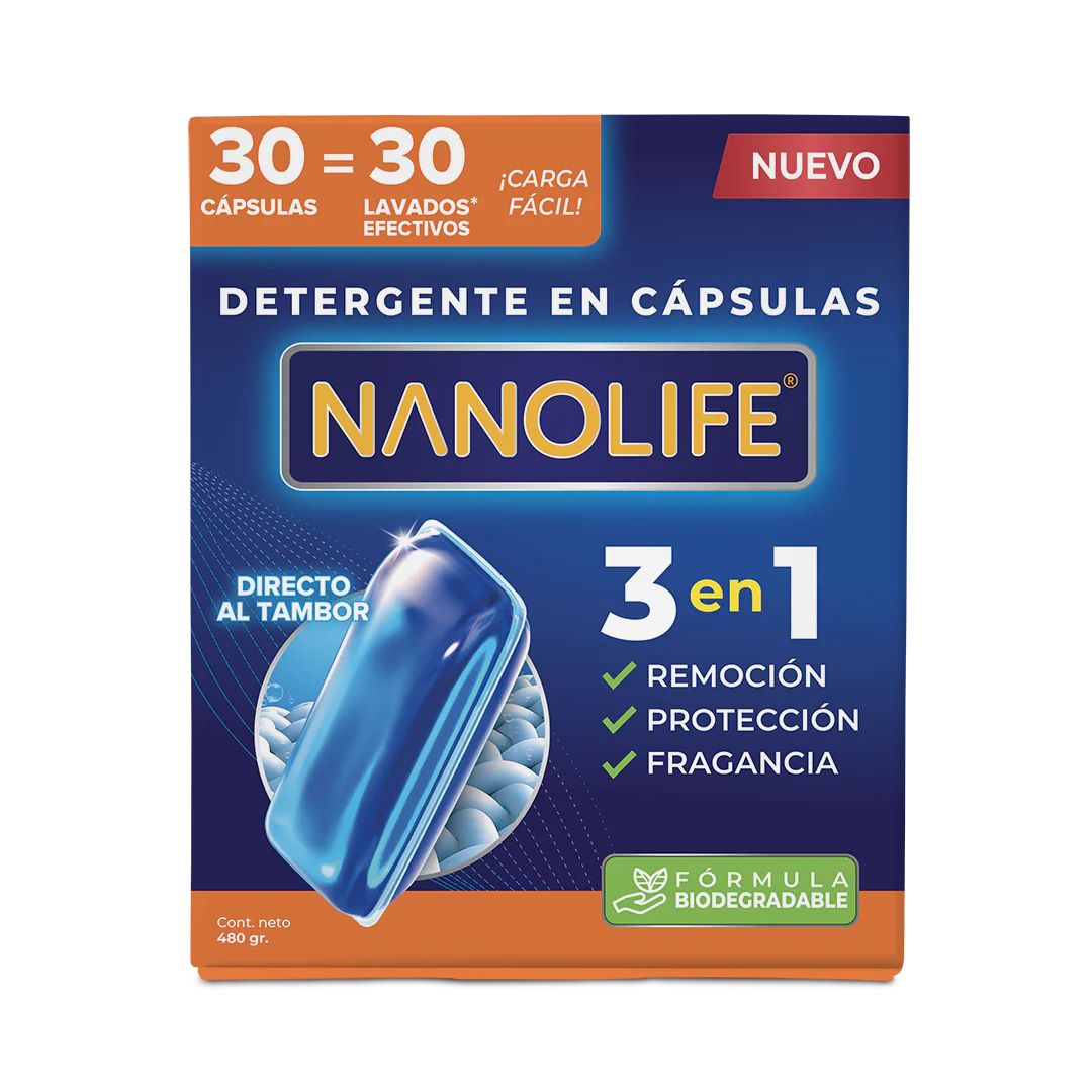 Nanolife Detergente en Cápsulas Ultraconcentrado / 30 Unidades