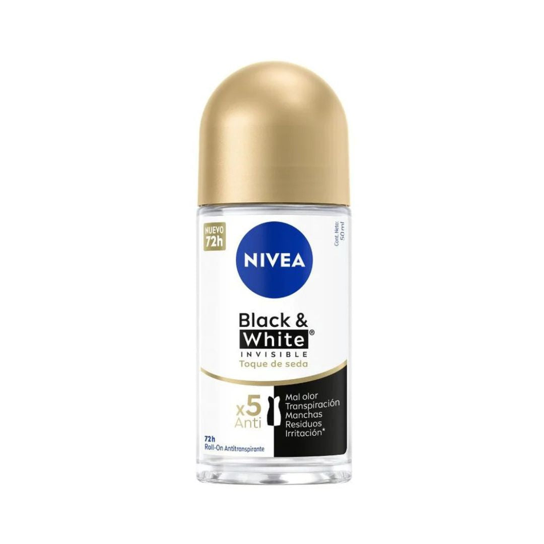 Nivea Roll On Dama Black & White Toque de Seda 50 ml