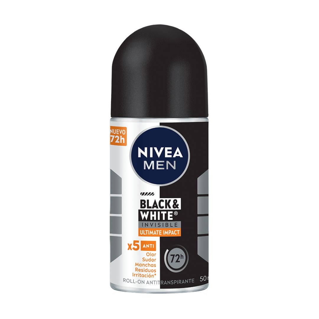 Nivea Roll On Varón Black & White Ultimate Impact 50 ml