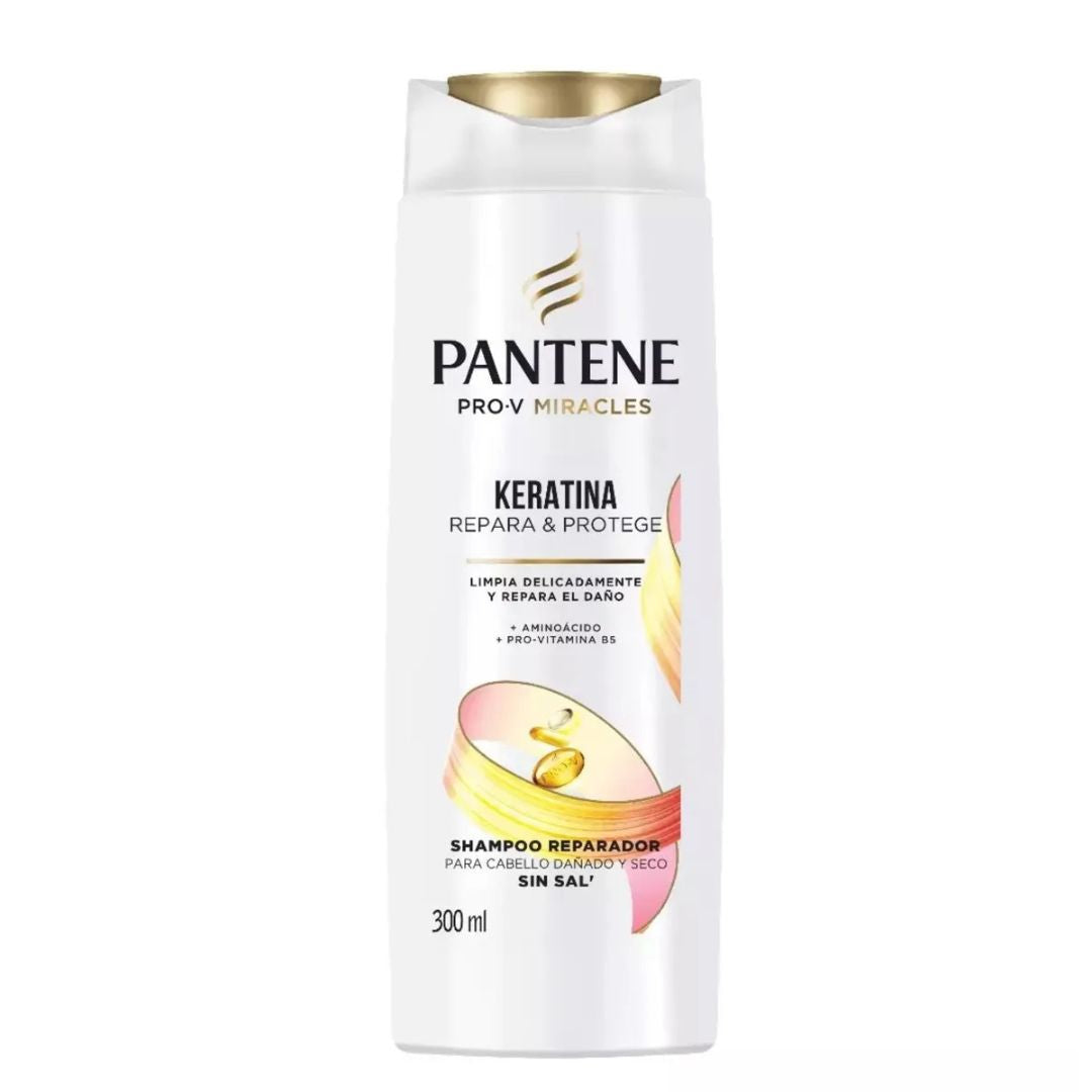 Pantene Shampoo Keratina Repara y Protege 300 ml