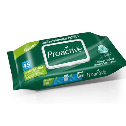 Proactive Toalla Húmeda / 45 Unidades