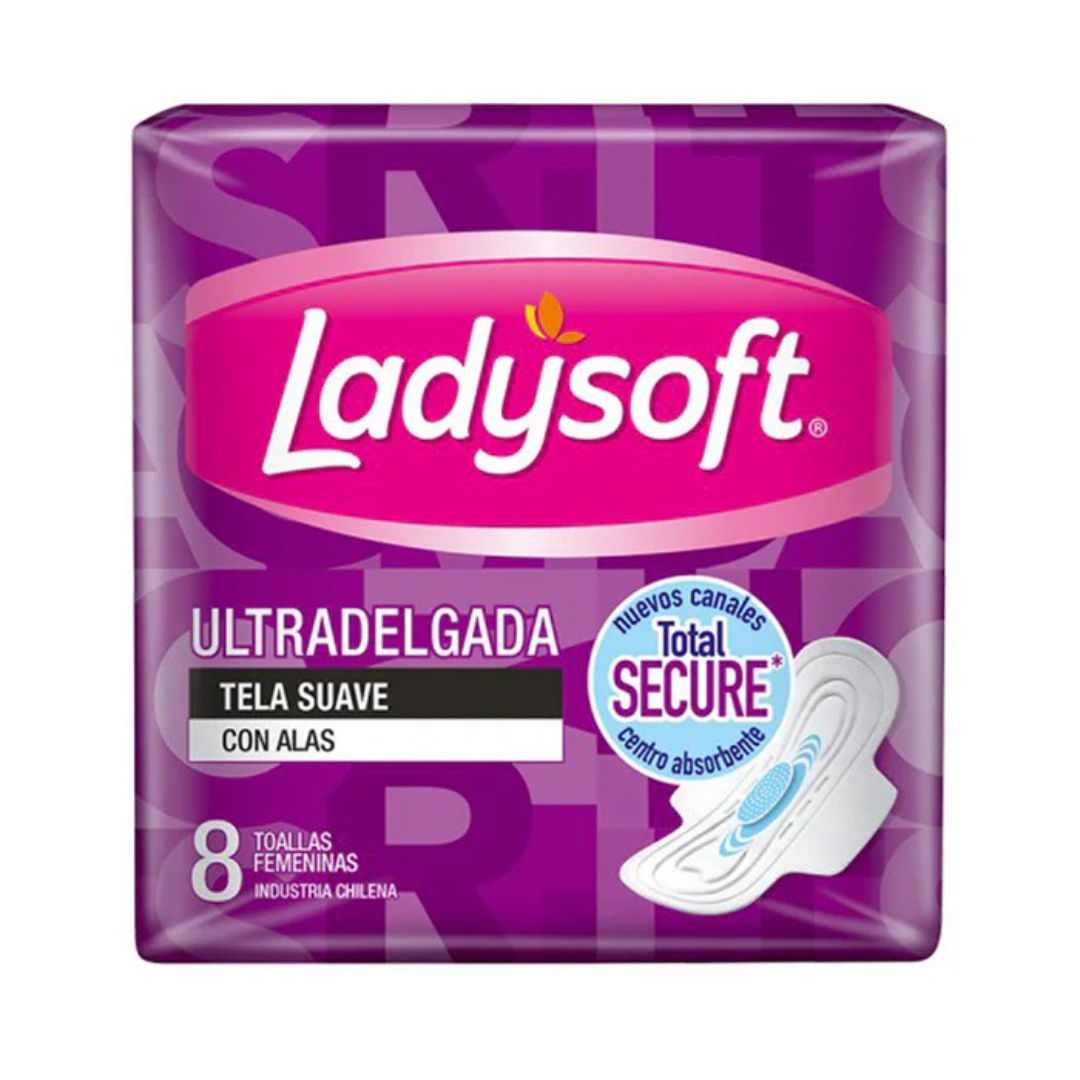 Ladysoft Toalla Higiénica Ultradelgada Tela Suave 8 unidades