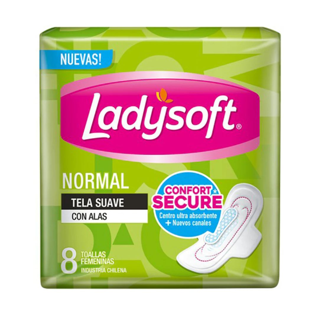 Ladysoft Toalla Higiénica Normal con Alas 8 unidades