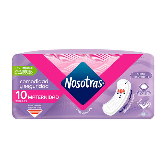 Nosotras Toalla Higiénica Maternidad 10 unidades
