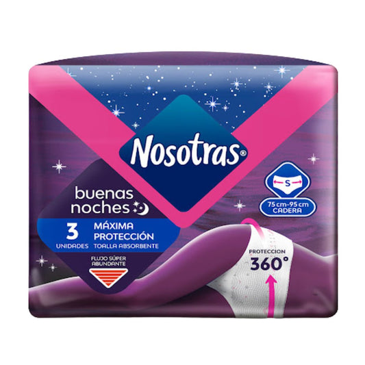 Nosotras Calzón Nocturna Talla S 3 unidades