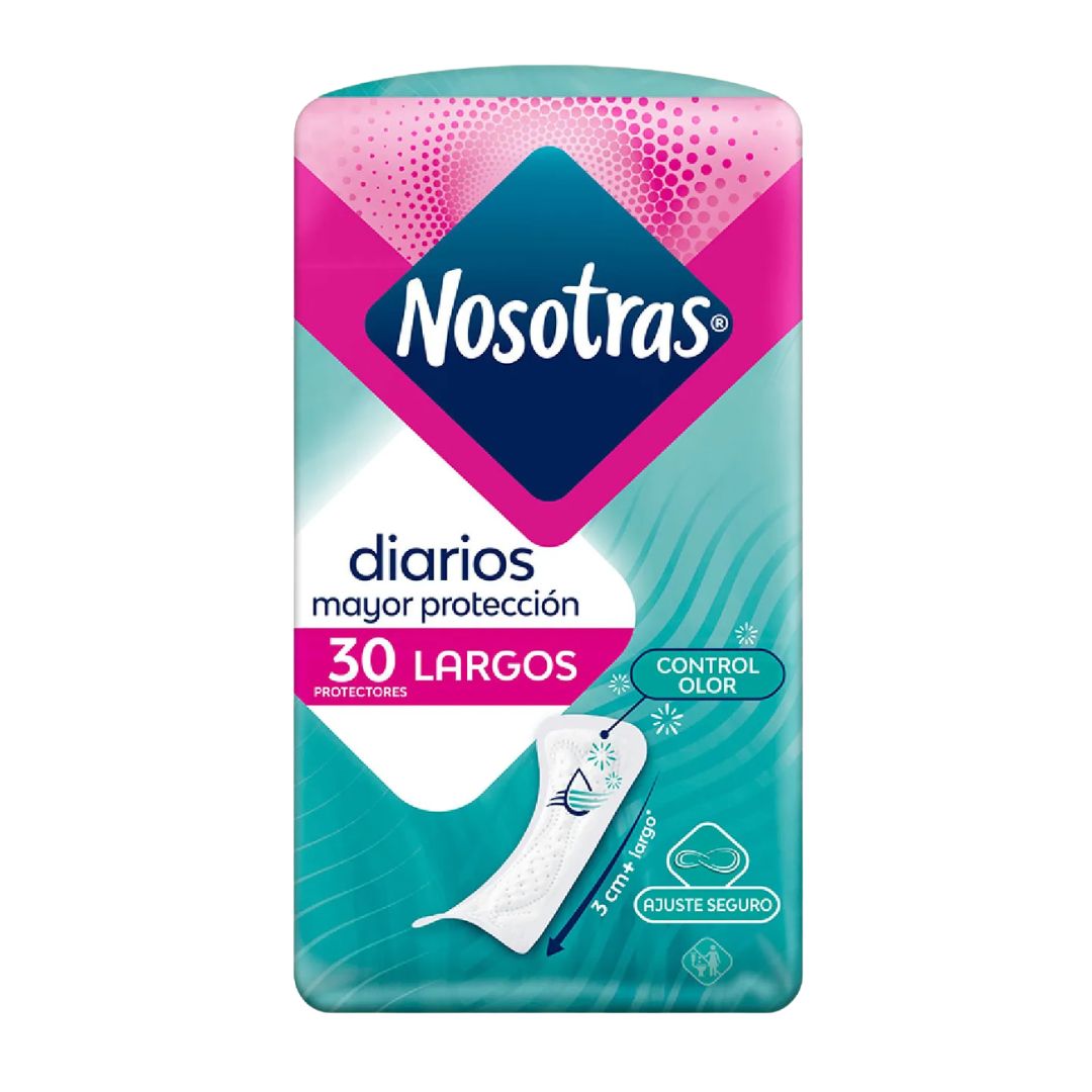 Nosotras Protector Diario Largo sin Alas 30 unidades