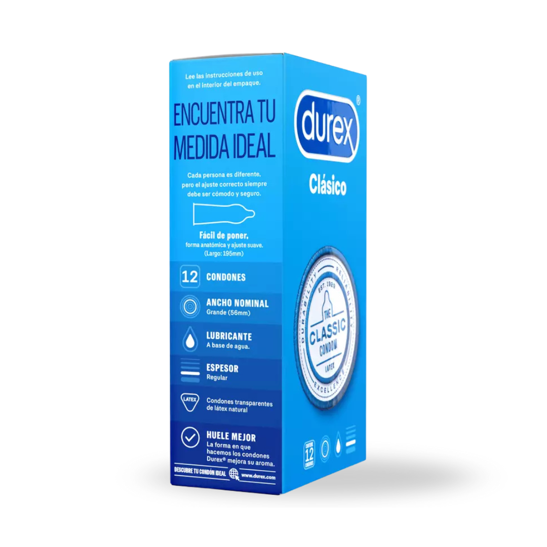 Condones DUREX Clásico x12 Und